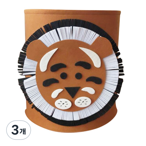 모모숲 동물 소품 바구니, 사자, 3개