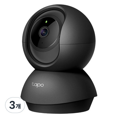 타포 200만 화소 원격회전 가정용 카메라 블랙, Tapo C201, 3개