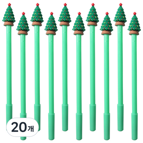 X-MAS 중성펜 0.5mm, 트리, 20개