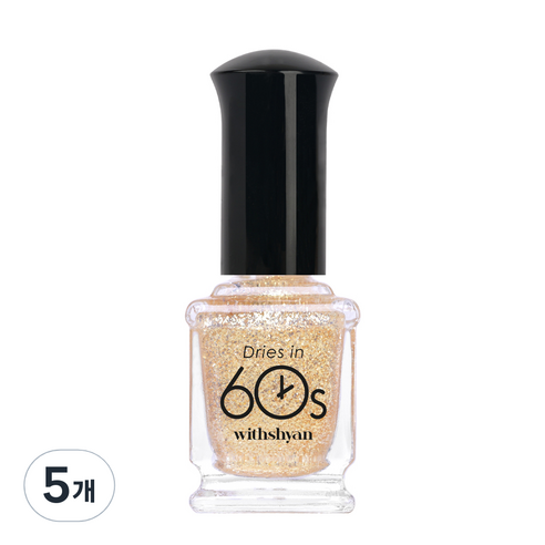 위드샨 60초 매니큐어 9ml, M122 샤이닝골드, 5개