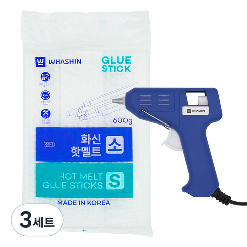 화신 글루건 소+핫멜트 소 7mm, 3세트