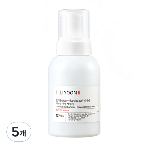 일리윤 프로바이오틱스 스킨 배리어 약산성 여성청결제, 300ml, 5개
