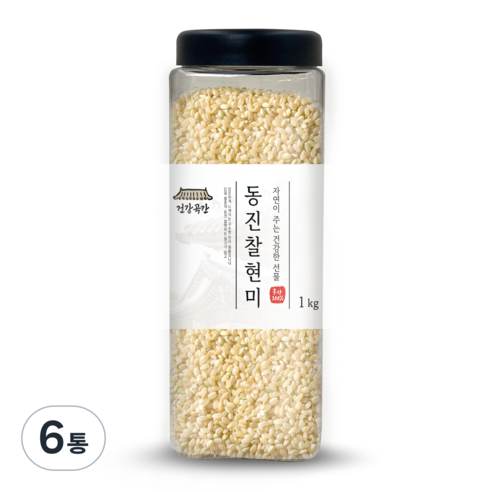 건강곡간 동진 찰현미, 1kg, 6개