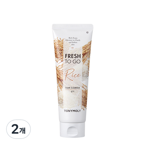 토니모리 프레쉬 투 고 쌀겨 폼클렌저, 170ml, 2개
