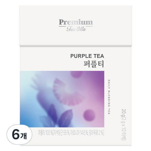 녹차원 블랜딩 허브 퍼플티, 2g, 6개, 10개입