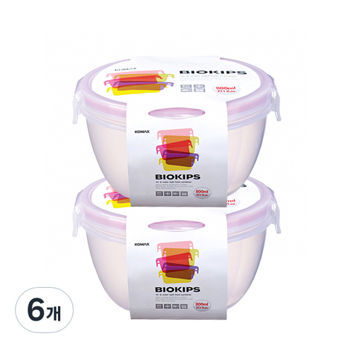 코멕스 바이오킵스 샐러드볼 밀폐용기 원31호 800ml, 6개