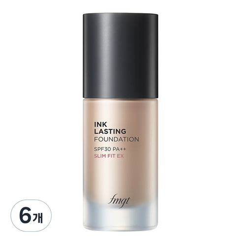 더페이스샵 잉크래스팅 파운데이션 슬림핏 이엑스 30ml, V103 화사한 크림 베이지, 6개