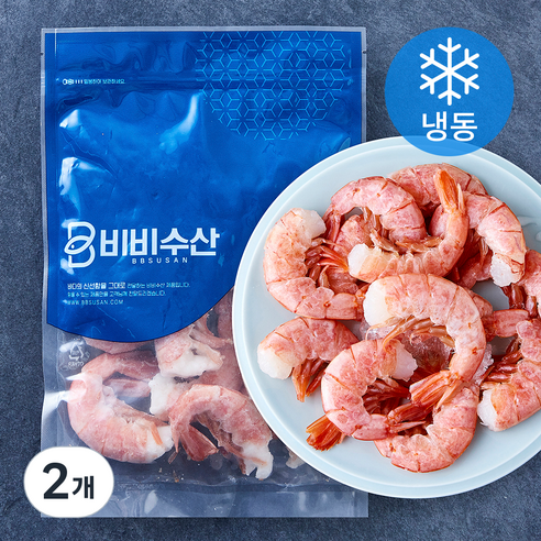 비비수산 특대 아르헨티나 붉은 새우 이지필 (냉동), 2개, 500g