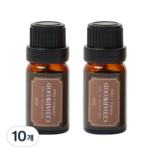 알레 비건 아로마 에센셜 오일 시더우드, 10ml, 10개