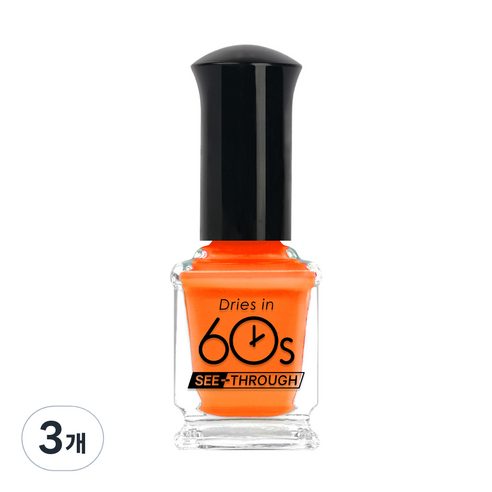 위드샨 60초 매니큐어 9ml, M113 타히티오렌지, 3개