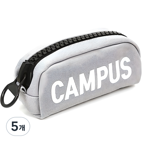 포포팬시 캠퍼스 왕지퍼 펜파우치, 그레이, 5개