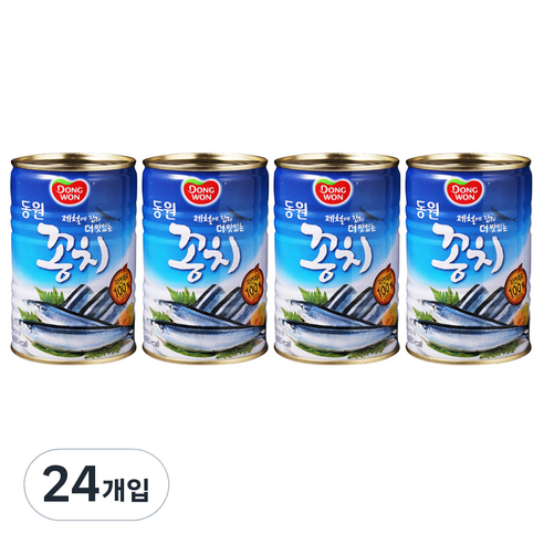 동원 꽁치 통조림, 400g, 24개입