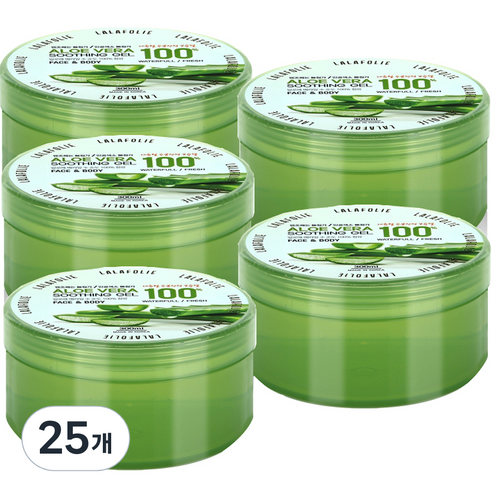 라라폴리 알로에베라 100% 수딩젤, 300ml, 25개