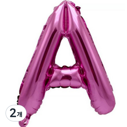 팡파티 레터링 알파벳 풍선 A 40cm, 퍼플, 2개