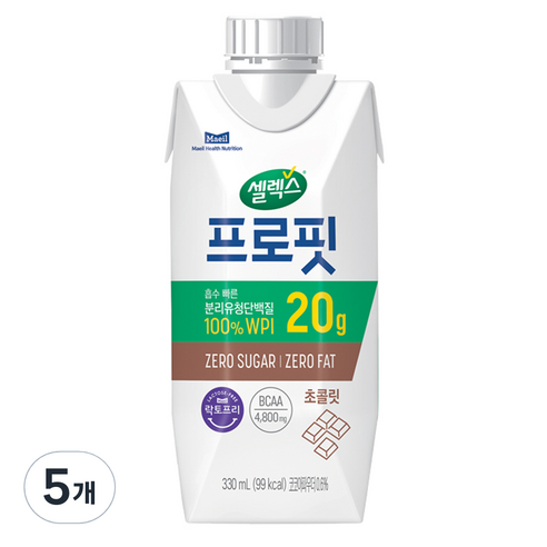 셀렉스 웨이프로틴 드링크 초콜릿 330ml x 12팩 분리유청 마시는 초코맛 음료, 3.96L, 1박스