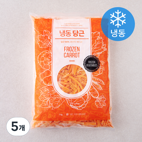 냉동식품 당근 채 (냉동), 1kg, 5개