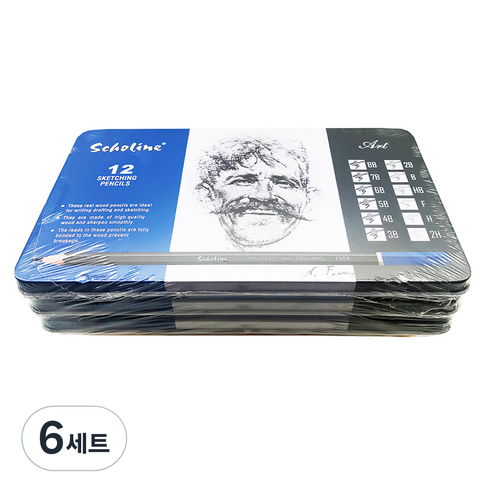 티티 스케치용 미술연필 12종, 6세트