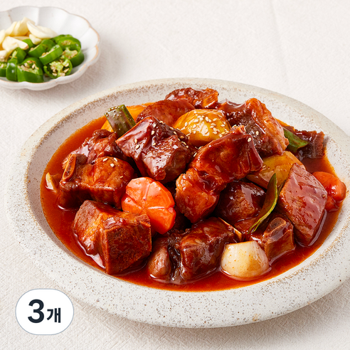 팜스쿡 한돈 매운양념 찜갈비, 900g, 3개