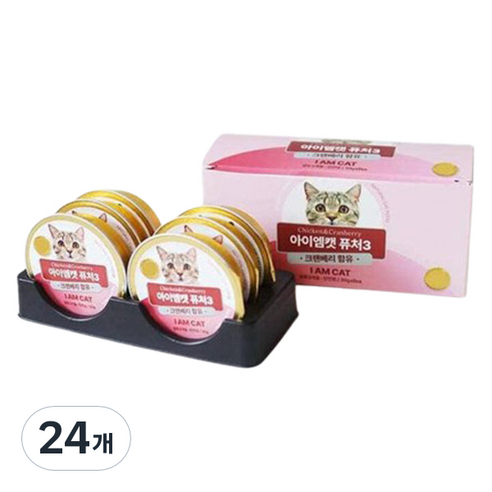 아이엠캣 고양이 퓨처3 습식사료, 30g, 24개, 치킨(크랜베리 함유)