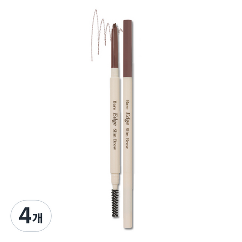 에뛰드 베어 엣지 슬림 브로우 0.1g, 02 내추럴브라운, 4개