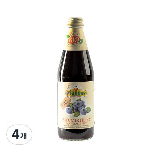 파너 유기농 블루베리음료, 500ml, 4개