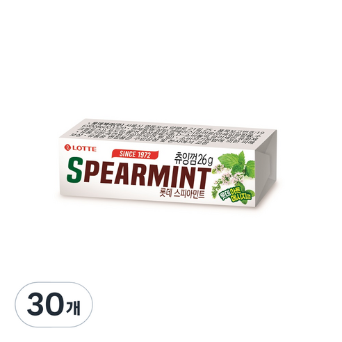 롯데제과 스피아민트 껌, 26g, 30개