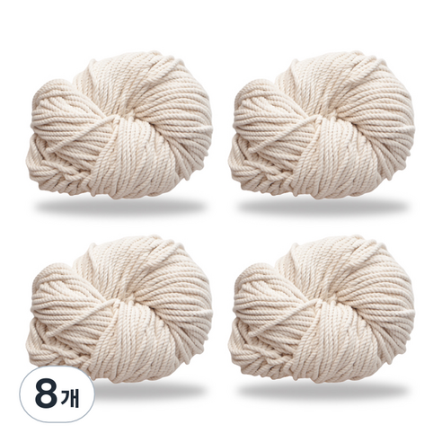 태광 마크라메 실 4mm 4p, 무지, 8개