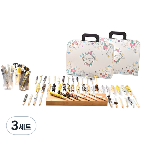 상상앤드 테이크 아웃 메인 선물용 빼빼로 초콜릿 막대과자 만들기 DIY 세트, 23종, 3세트