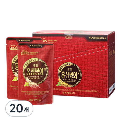 광동 홍삼쌍화, 100ml, 20개