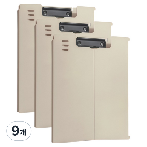 모던베이스 파스텔 스탠딩 덮개 클립보드 A4 315 x 235 mm, 베이지, 9개