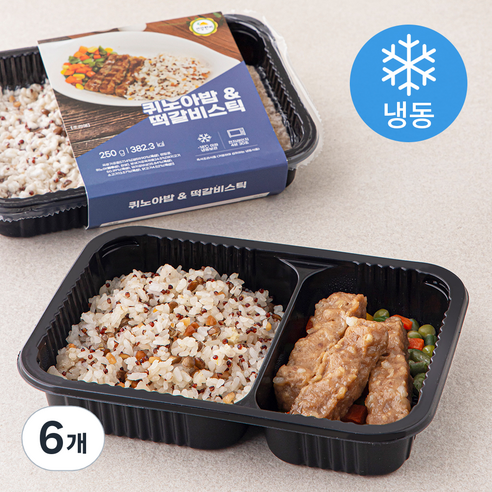건강한끼 퀴노아밥 & 떡갈비스틱 (냉동), 250g, 6개