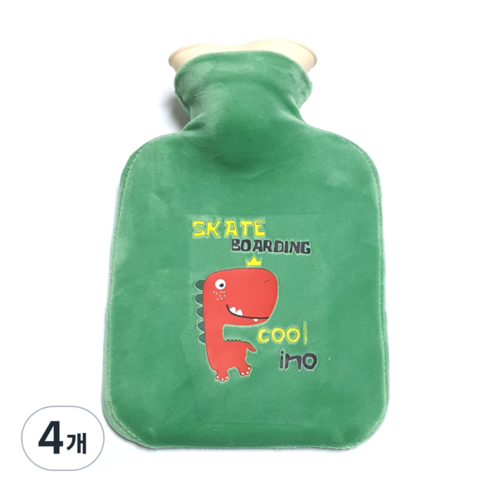 배리툴 보온 물주머니 디노 250ml, 4개