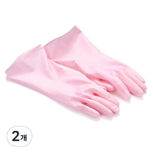 DM 알럽홈 주방 깔끔 다용도 고무장갑 M, 핑크, 2개, 중(M)