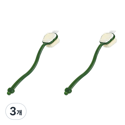 알로데 쾌적한 마사지 샤워 양면 브러쉬, TYPE01 그린, 2개입, 3개
