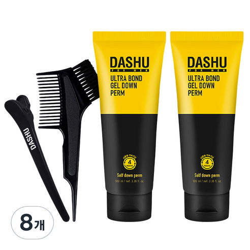 다슈 포맨 울트라 본드 젤 다운펌 파마약 세트 억센 모발용, 100ml, 8개