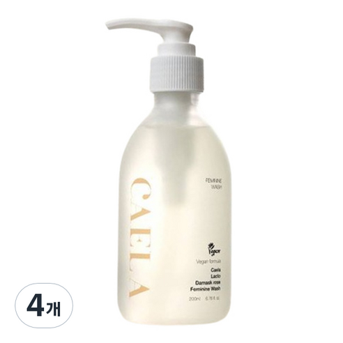 카엘라 락토 다마스크로즈 여성청결제 젤형, 200ml, 4개