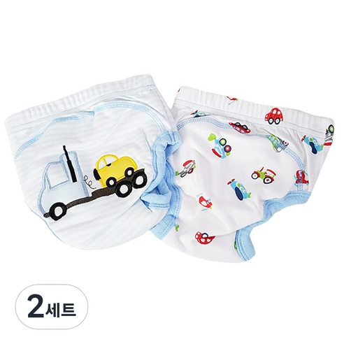 조이멀티 배변훈련팬티 2입, E 자동차(블루), 2세트