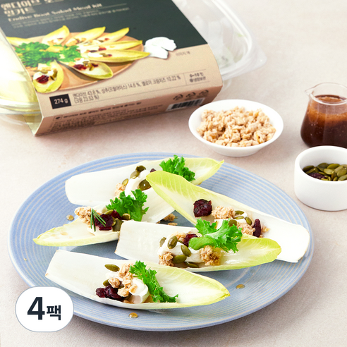 팜에이트 엔다이브 보트 샐러드 밀키트, 274g, 4팩