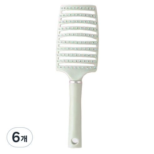 제이케이 두피 마사지용 스페어립 브러쉬, 민트그린, 6개