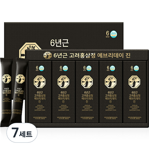 자연허브 6년근 고려홍삼정 에브리데이 진 홍삼스틱 30p + 쇼핑백, 450g, 7세트