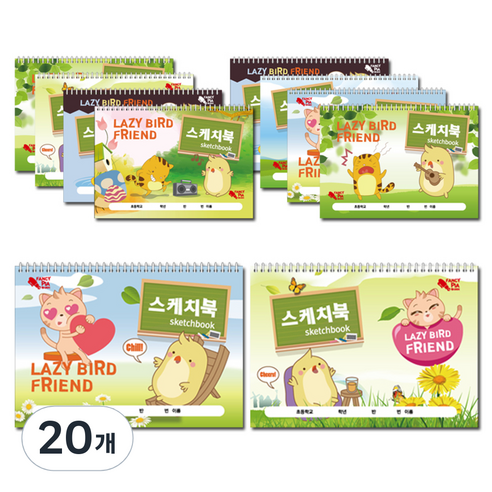 팬시토피아 캐릭터 스케치북 랜덤발송, 30매, 20개