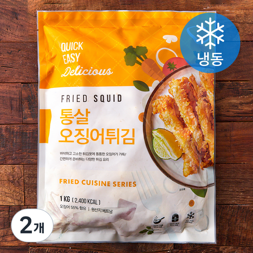 통살 오징어 튀김 (냉동), 1kg, 2개