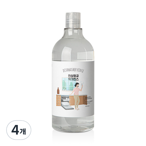 샤인메이커스 안심헹굼 식기세척기 린스, 1L, 4개