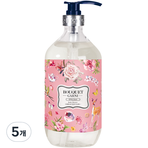 부케가르니 바디워시 화이트머스크, 1000ml, 5개