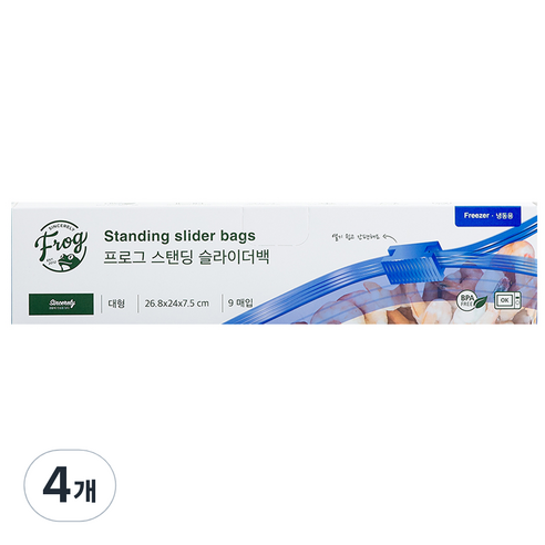 프로그 스탠딩 슬라이더 냉동형 9p, 대(L), 9매입, 4개