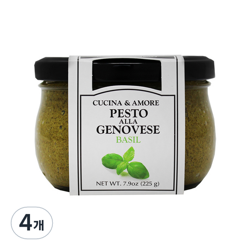 쿠치나아모레 페스토 알라 제노비스 바질페스토, 225g, 4개