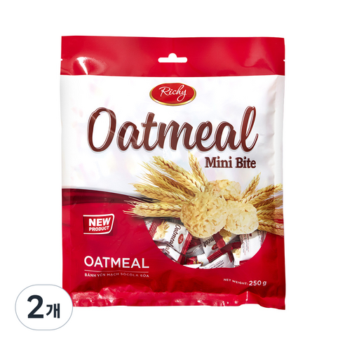 리치 오트밀 미니바이트 스낵, 250g, 2개
