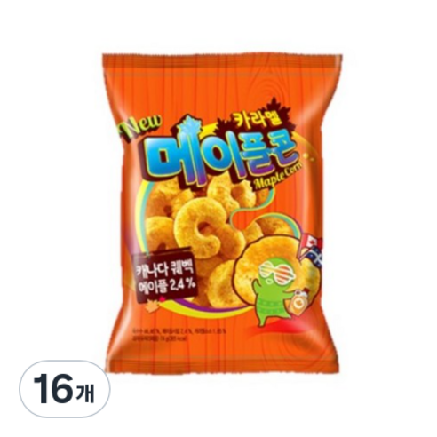 크라운 카라멜콘 메이플, 74g, 16개