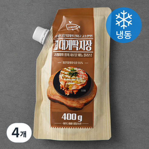 대게  고래미 붉은대게딱지장 (냉동), 400g, 4개