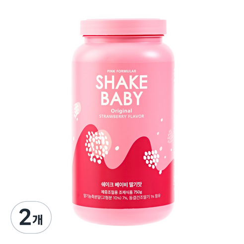 쉐이크베이비 다이어트쉐이크 딸기맛, 2개, 750g